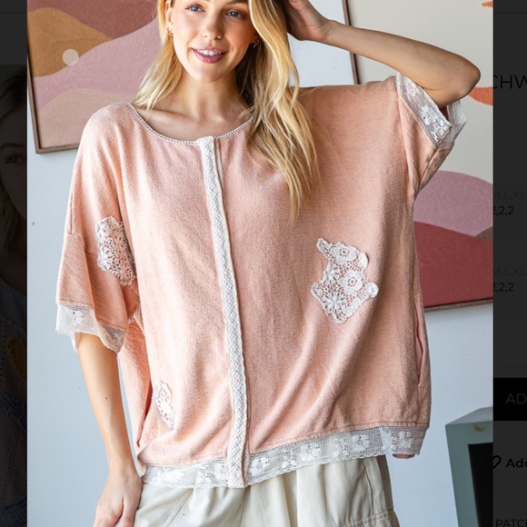 Oli and Hali Love Letter Patchwork Reversible Top SR6 - Picture 6 of 12